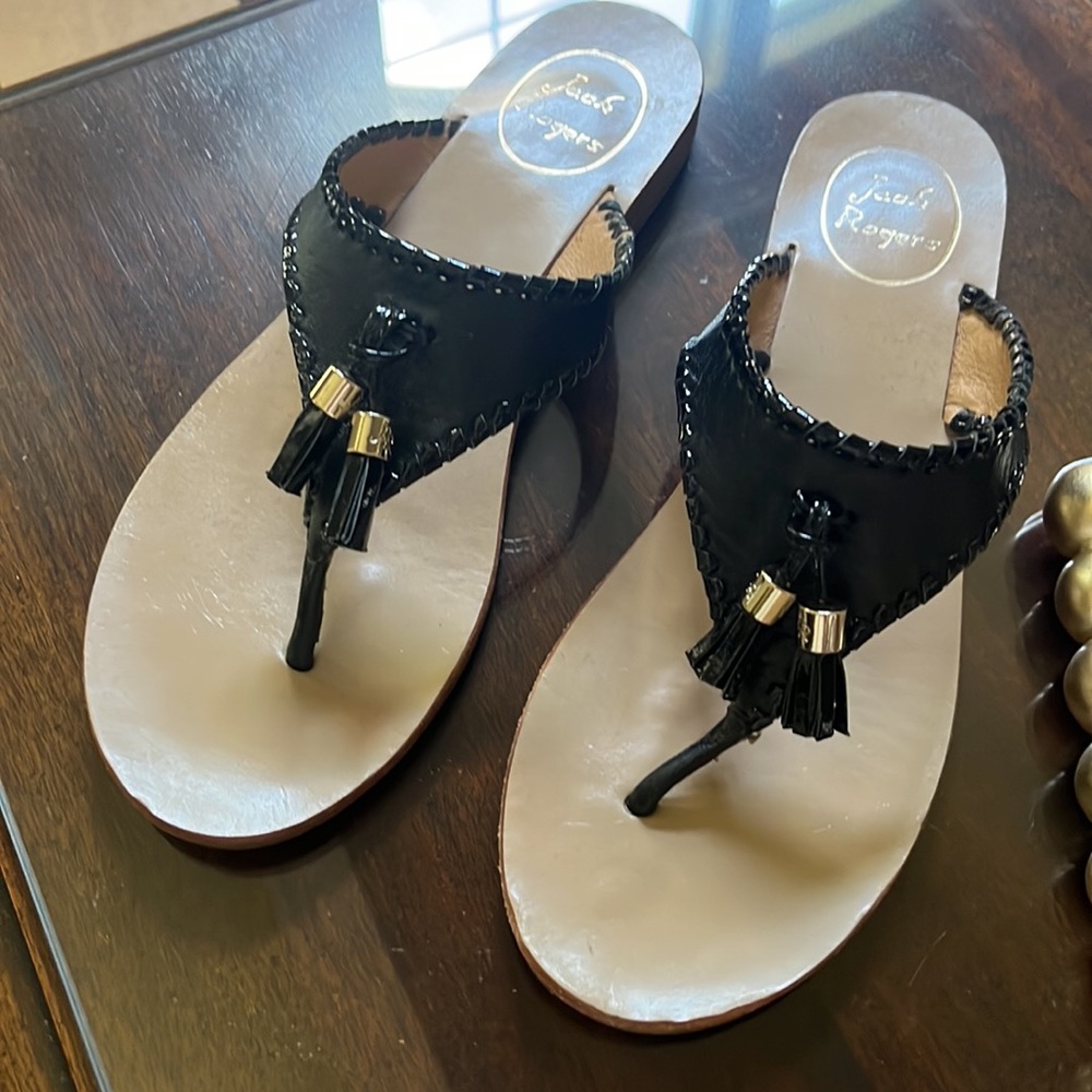 EUC Jack Rogers black Alana sandal, size 7.5